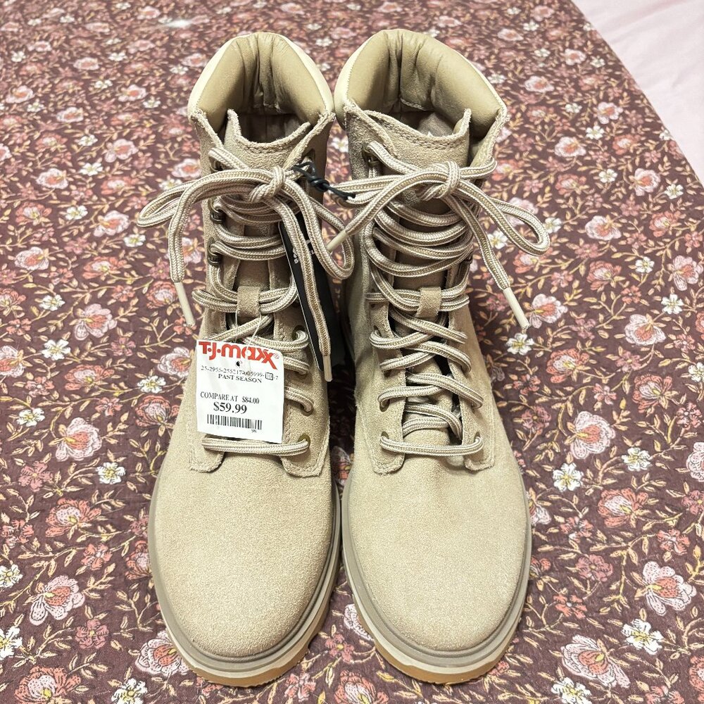 Sorel Lennox Lace STKD Waterproof Hiking Boots, Tan NWT and Box, Size 11